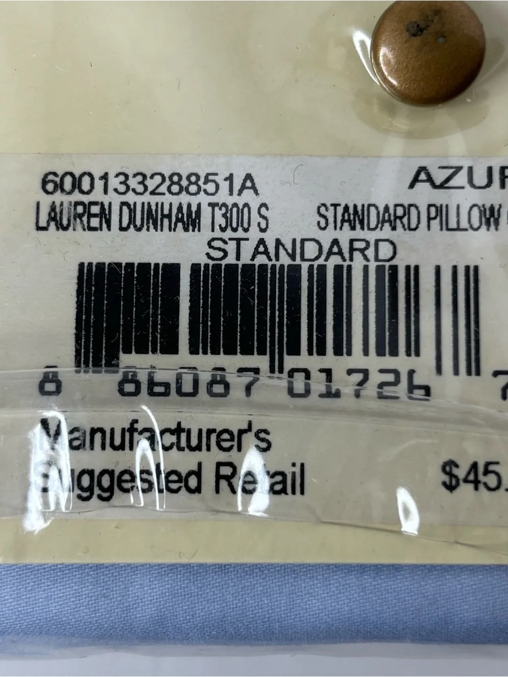 Ralph Lauren Dunham Sateen Blue Standard Pillowcases Pair 300 Thread Count